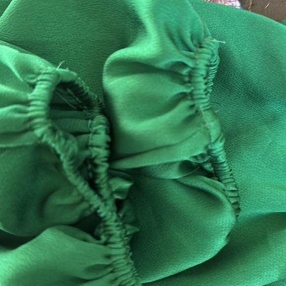 nwt Skylar Rose Green Satin Mini Dress Womens Size Large - Picture 9 of 9